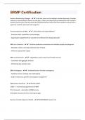 BRMP Certification &vert; 78 Questions and Answers Complete&semi;100&percnt; verified