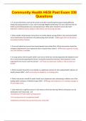 HESI Community Health Bundled Exams with Complete Solution 2023&sol;24 &vert; Verified &vert; Guaranteed Success