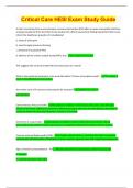HESI Critical Care Bundled Exams with Complete Solution 2023&sol;24 &vert; Verified &vert; Guaranteed Success