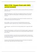 WGU C720 - Supply Chain with 100&percnt; correct answers&period;