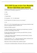 NYS EMT Exam review New Rochelle Review Questions and Answers