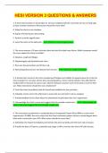 HESI VERSION 3 QUESTIONS & ANSWERS &vert; Latest 2023&sol;24 &vert; Updated & Verified &vert; Guaranteed Success &vert; 42 Pages