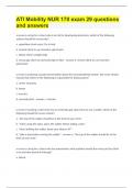 ATI Mobility NUR 170 exam &vert;29 questions and answers