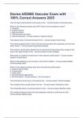 Davies ARDMS Vascular Exam with 100&percnt; Correct Answers 2023