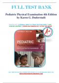 Test Bank for Pediatric Physical Examination: An Illustrated Handbook 4th Edition by Karen G. Duderstadt, All Chapter 1-20, A+ guide.
