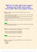 NBSTSA CST 2023/ 2024 Exam Version 2| Questions and Verified Answers|100% Correct (2023/ 2024 Latest Update) Grade A