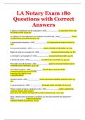 LA Notary Exam 180 Questions with Correct Answers