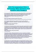  D333 Pre-assessment Ethic in Technology WGU Questions And Answers 2023 Graded A