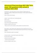 Advanced Pharmacology 6521 Mid Term exam &vert;129 questions fully solved & updated 2023-2025