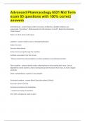 Advanced Pharmacology 6521 Mid Term exam&vert; 85 questions with 100&percnt; correct answers