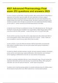 Advanced Pharmacology Final Exam Review exam&vert; 92 questions and answers&period;