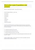 Elimination exam &vert;9 questions and answers