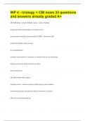INP 4 - Urology &plus; CBI exam&vert; 33 questions and answers already graded A&plus;