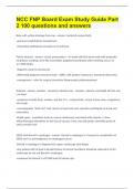 NCC FNP Board Exam Study Guide Part 2&vert; 100 questions and answers&period;