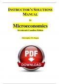 Solution Manual for Microeconomics, 17th edition by Christopher T.S. Ragan | Complete Verified Chapter's |