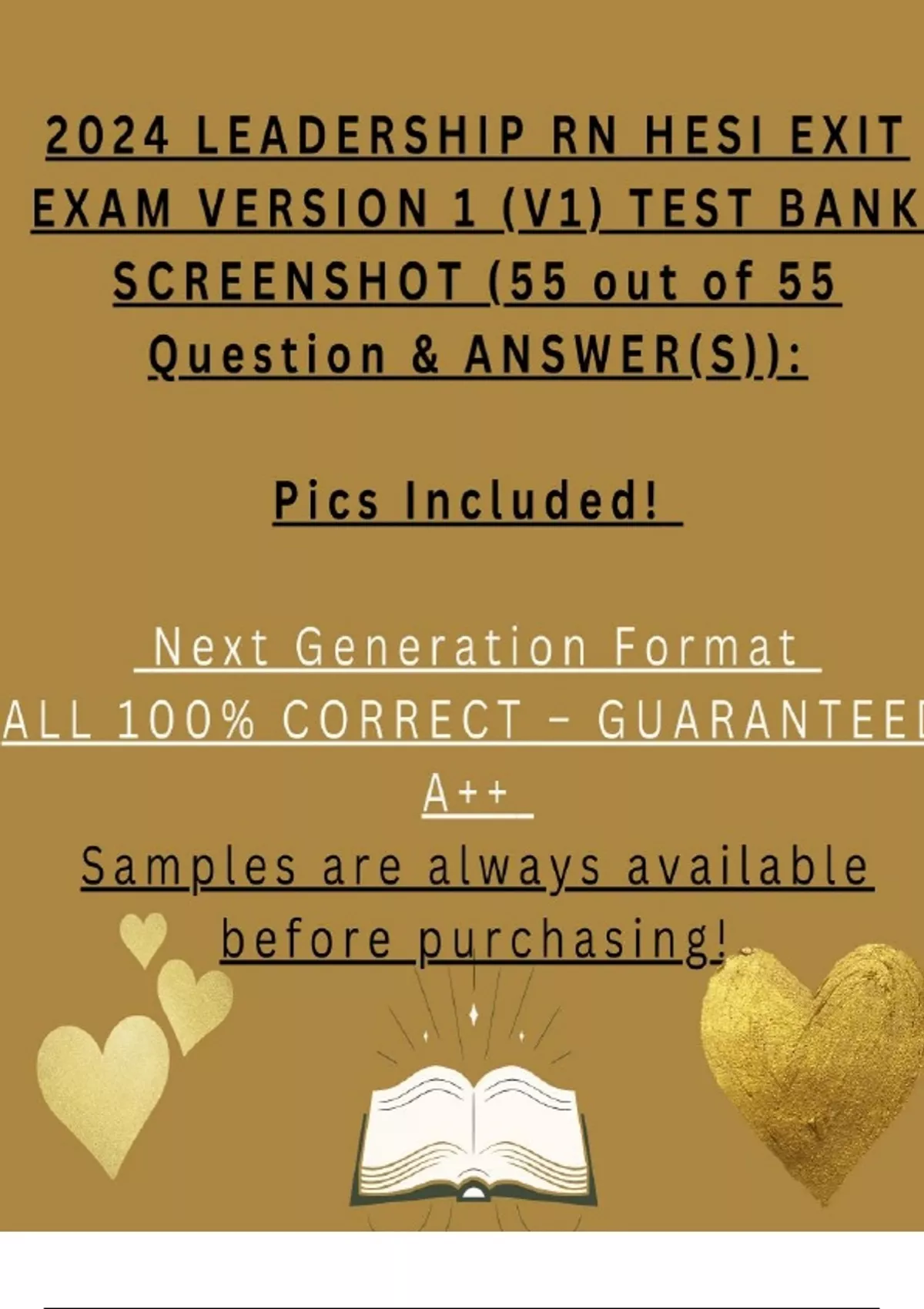 2024 LEADERSHIP RN HESI EXIT EXAM BRAND NEW REAL AUTHENTIC VERSION 1 ...