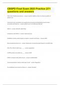 CBSPD Final Exam 2023 Practice&vert; 371 questions and answers