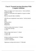 Class 6: Neonatal nursing Questions With Complete Solutions