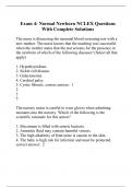 Exam 4: Normal Newborn NCLEX Questions With Complete Solutions