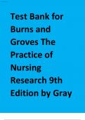 Burns and Grove’s the Practice of Nursing Research 9th Edition