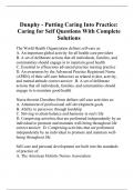 Dunphy - Putting Caring Into Practice: Caring for Self Questions With Complete Solutions