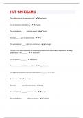HLT 141 EXAM 2 | 97 Questions And Answers Already Graded A+ 