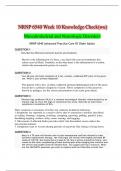 NRNP 6540 -  Week 10 Knowledge Check (WU)| Musculoskeletal and Neurologic Disorders| Advanced Practice Care Of Older Adults | Questions and Answers | Revised 2023