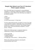 Dunphy final clinical exam Nurs 671 Questions With Complete Solutions
