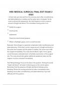 HESI MEDICAL SURGICAL FINAL EXIT EXAM 2 -2023
