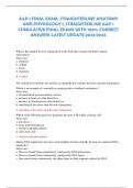 A&P 1 FINAL EXAM&comma; STRAIGHTERLINE ANATOMY AND PHYSIOLOGY 1&comma; STRAIGHTERLINE A&P 1 CUMULATIVE FINAL EXAMS WITH 100&percnt; CORRECT ANSWERS LATEST UPDATE 2023&sol;2024