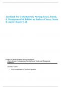 Test Bank For Contemporary Nursing Issues&comma; Trends&comma; & Management 9th Edition by Barbara Cherry&comma; Susan R&period; Jacob Chapter 1-28 