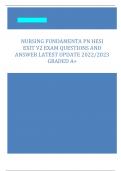 NURSING FUNDAMENTAL PN HESI Exit V2 Exam Questions and Answer Latest Update 2022&sol;2023 Graded A&plus;