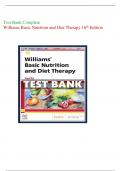 Test Bank For Basic Nutrition Diet Therapy 16th edition