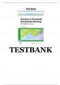TEST BANK Success in Practical Vocational Nursing (9th Ed) by Patricia Knecht| Essential Study Resource for Nursing Students 