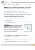 Inclined Plane – Simple Machine Questions with answers Graded A+