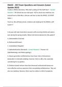PANCE &ndash; ENT Exam Questions and Answers &lpar;Latest Update 2023&rpar; 