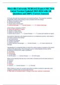 Maryville University NURS 612 Exam 4 MC New  Latest Version Updated 2023-2024 with All  Questions and 100&percnt; Correct Answers