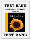 Urry Campbell Biology, 11th Edition Test Bank