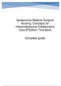 Ignatavicius Medical-Surgical Nursing: Concepts for Interprofessional Collaborative Care 9th Edition Test Bank Complete Guide