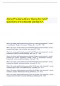  Alpha Phi Alpha Study Guide for IMDP questions and answers graded A+.
