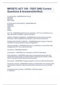MPOETC ACT 120 - TEST ONE Correct Questions & Answers&lpar;Verified&rpar;