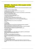 EDF2085 - Final Exam&comma; With Complete Verified Solution 2023&sol;2024
