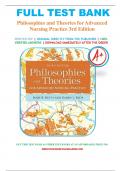 Test Bank For Philosophies and Theories for Advanced Nursing Practice 3rd Edition by Janie B. Butts & Karen L. Rich, All Chapters Covered, A+ guide