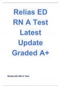 Relias ED RN A Test Latest Update 2023-2024 Graded A+