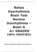Relias Dysrhythmia Basic Test Review Dysrhythmia – Basic A   A+ GRADED  100% VERIFIED)