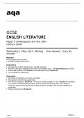 Aqa GCSE English Literature (8702/1) Question Paper May2023.