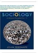 TEST BANK FOR SOCIOLOGY A GLOBAL PERSPECTIVE 8TH EDITION BY FERRANTE|QUESTIONS AND100% CORRECT ANSWERS|2023-2024)|ALL CHAPTERS AVAILABLE|A+ GURANTEED