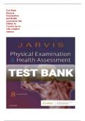Test Bank Physical Examination and Health Assessment&comma; 8th Edition by Carolyn Jarvis with complete solution