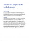 practicumverslag anionische polymerisatie tot polystyreen