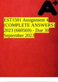 EST1501 Assignment 4 &lpar;COMPLETE ANSWERS&rpar; 2023 &lpar;660569&rpar; - Due 30 September 2023